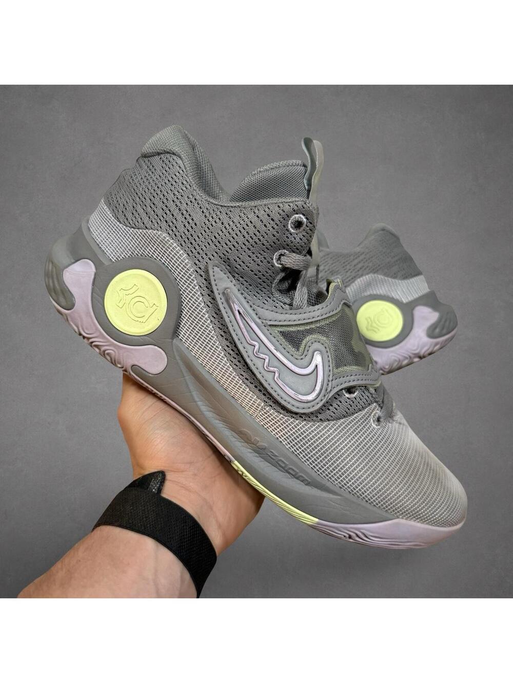 Nike KD Trey 5 X Particle Grey Lilac Grey Volt Basketball Shoes Size 11